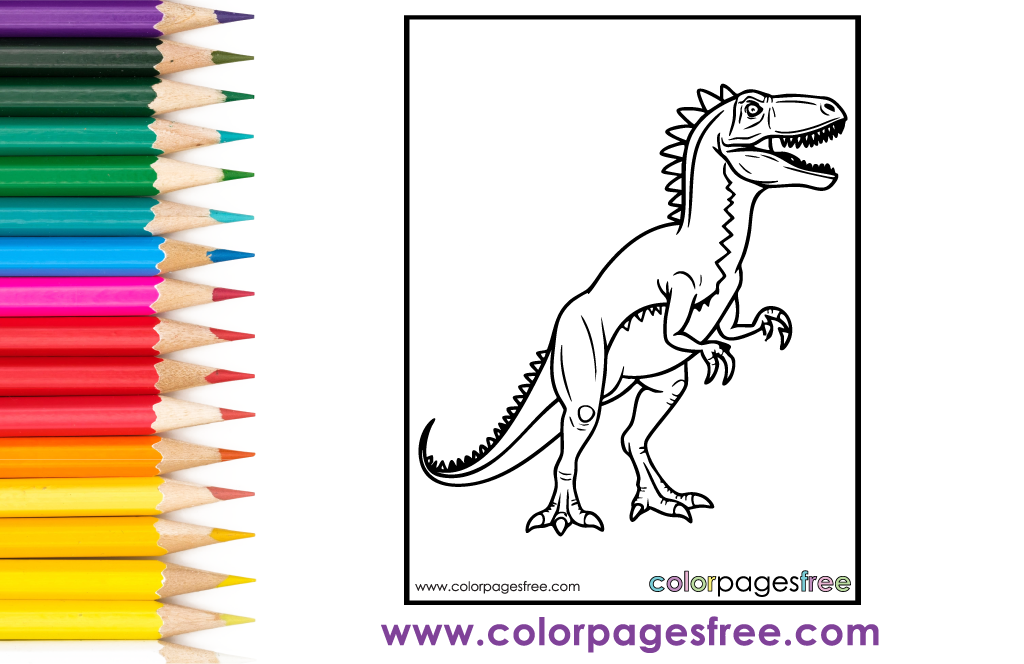 Free Printable Dinosaur Coloring Page | colorpagesfree.com
